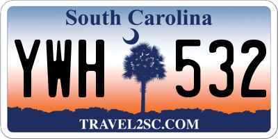 SC license plate YWH532