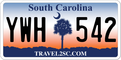 SC license plate YWH542