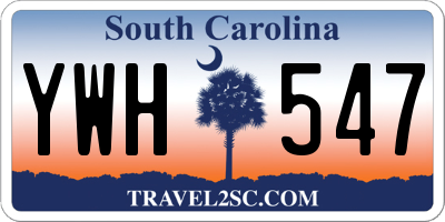 SC license plate YWH547
