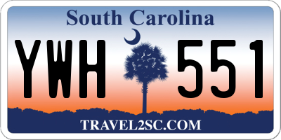 SC license plate YWH551