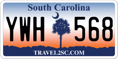 SC license plate YWH568