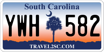 SC license plate YWH582