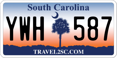 SC license plate YWH587