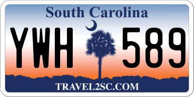 SC license plate YWH589