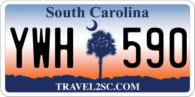 SC license plate YWH590
