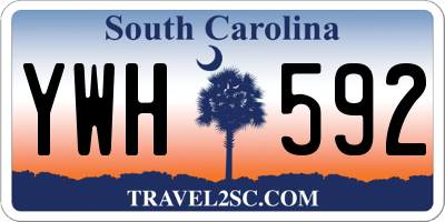 SC license plate YWH592