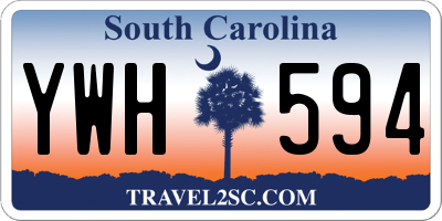 SC license plate YWH594