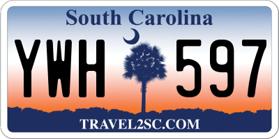 SC license plate YWH597