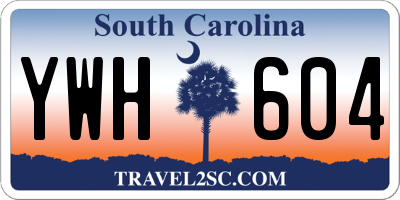 SC license plate YWH604