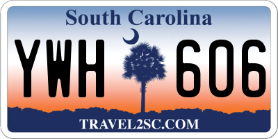 SC license plate YWH606