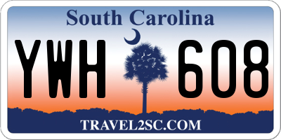 SC license plate YWH608