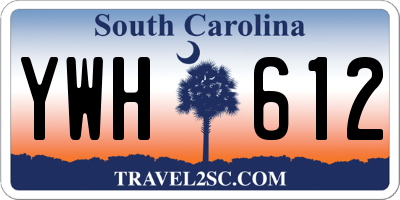 SC license plate YWH612