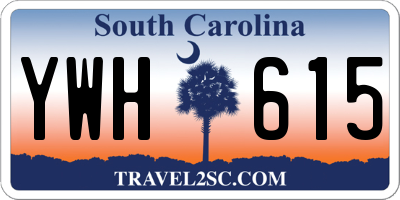 SC license plate YWH615