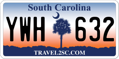 SC license plate YWH632