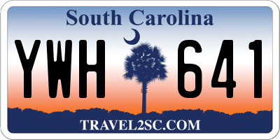 SC license plate YWH641