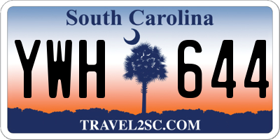 SC license plate YWH644