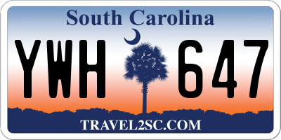 SC license plate YWH647
