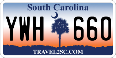 SC license plate YWH660