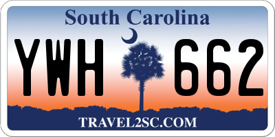 SC license plate YWH662
