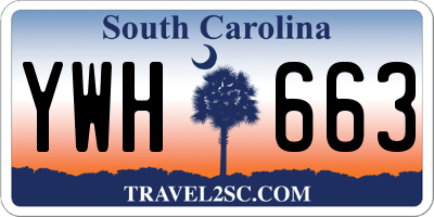 SC license plate YWH663