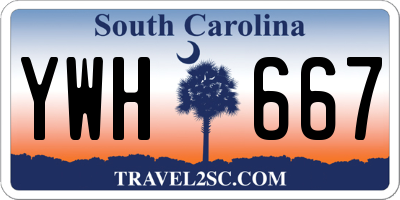 SC license plate YWH667