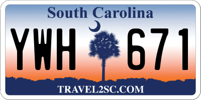 SC license plate YWH671