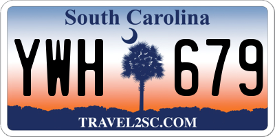 SC license plate YWH679