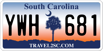 SC license plate YWH681