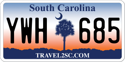 SC license plate YWH685