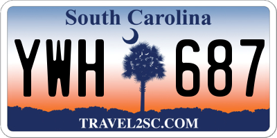 SC license plate YWH687