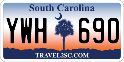 SC license plate YWH690