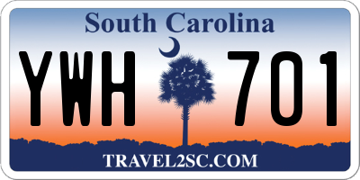 SC license plate YWH701