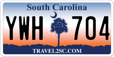 SC license plate YWH704