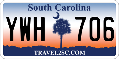SC license plate YWH706