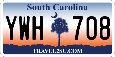 SC license plate YWH708