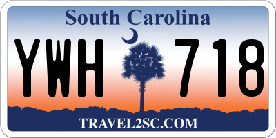 SC license plate YWH718