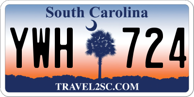 SC license plate YWH724