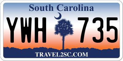 SC license plate YWH735