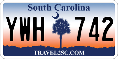 SC license plate YWH742