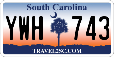SC license plate YWH743