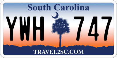 SC license plate YWH747