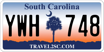 SC license plate YWH748