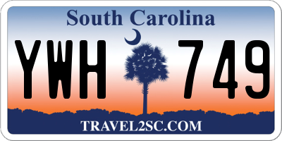 SC license plate YWH749