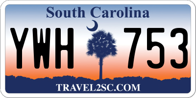 SC license plate YWH753