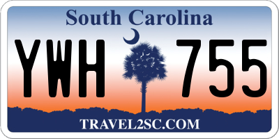 SC license plate YWH755