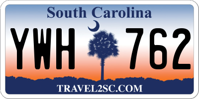 SC license plate YWH762