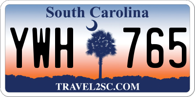 SC license plate YWH765