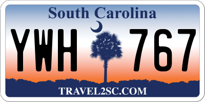 SC license plate YWH767