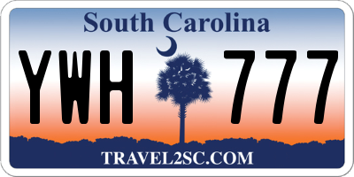 SC license plate YWH777