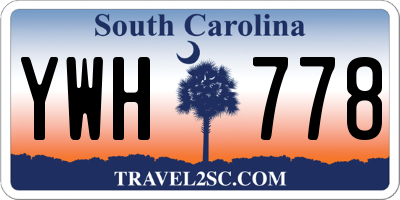 SC license plate YWH778